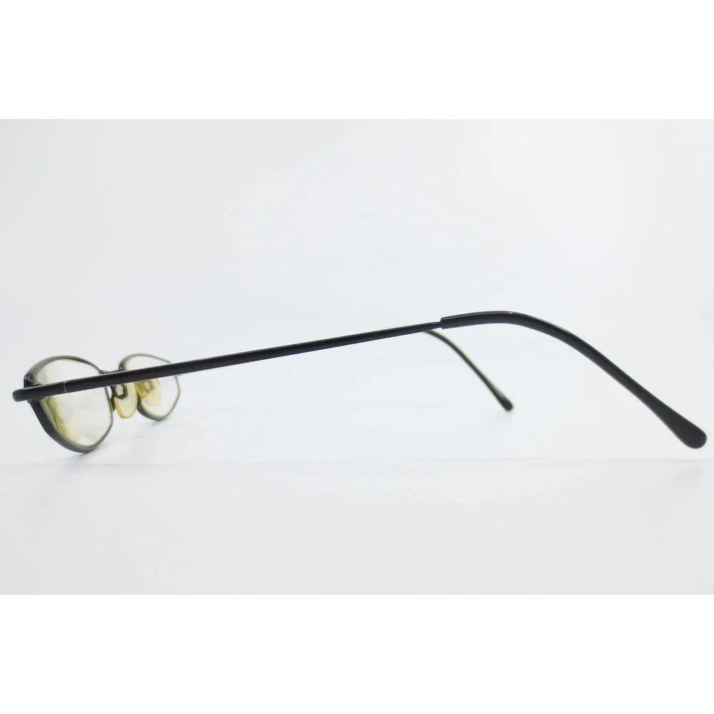 Modern Cougar M.Black Oval Eyeglasses Matte Black Metal Frames 53-20 39049
